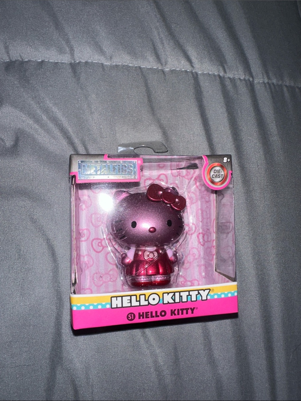 Hello Kitty Metallic Pink Die-Cast Figure - Pink